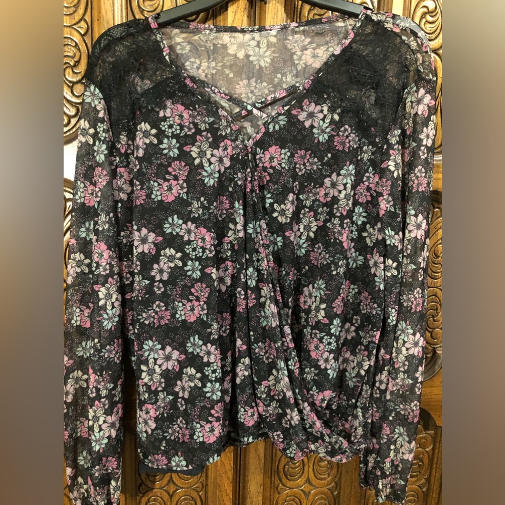 Floral sheer top